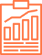 Bar chart icon on clipboard.